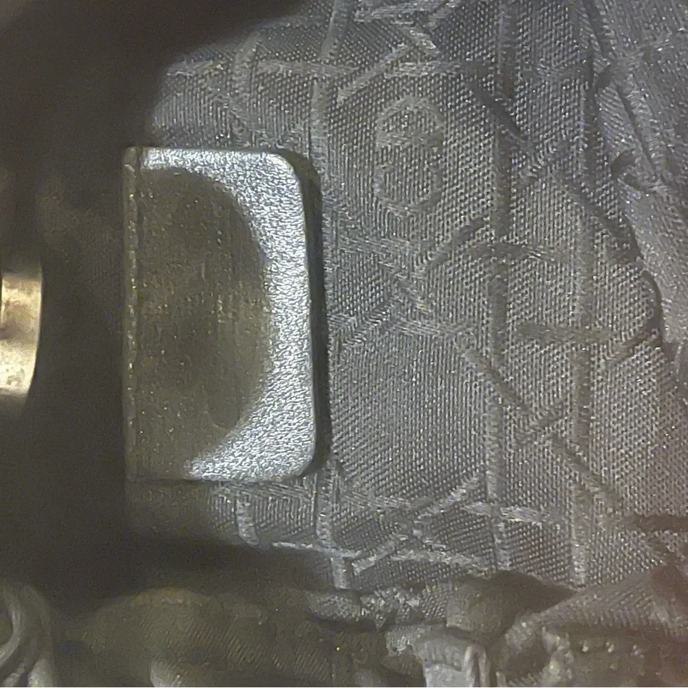 Authentic Christian Dior Black Nylon Beaded Handle Hobo Bag - Picture 6 of 8